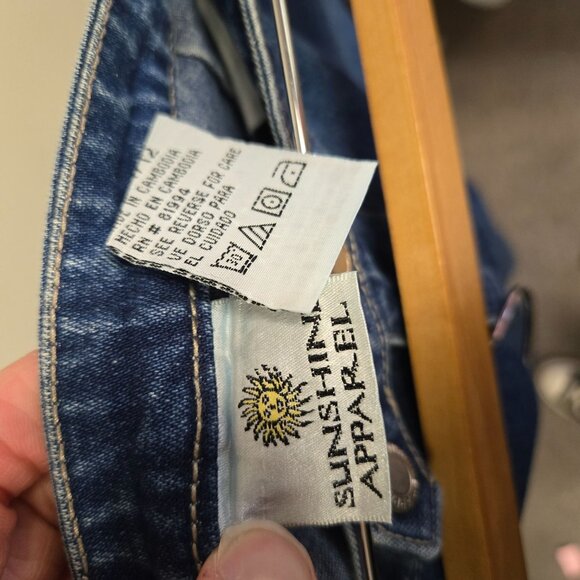 Vintage 90's Y2K Women's M Style Denim Maxi Skirt Snap Side Details Front Zipper - Picture 9 of 12